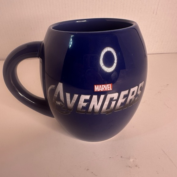 Marvel Avengers Large Blue Barrel Mug 16 oz. DC Comics Superhero Vandor 2012 - Picture 6 of 6